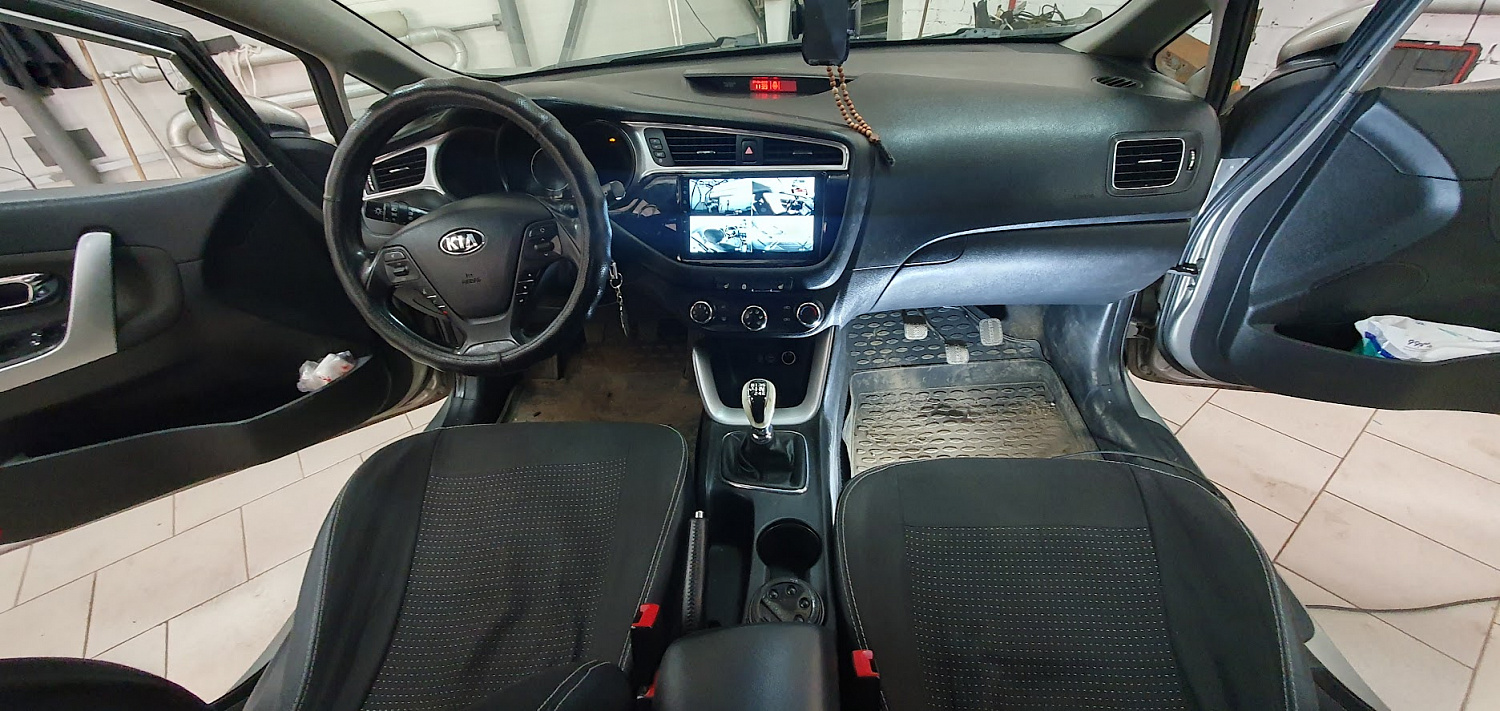 Установка видеонаблюдения для  Kia Ceed JD (учебная)